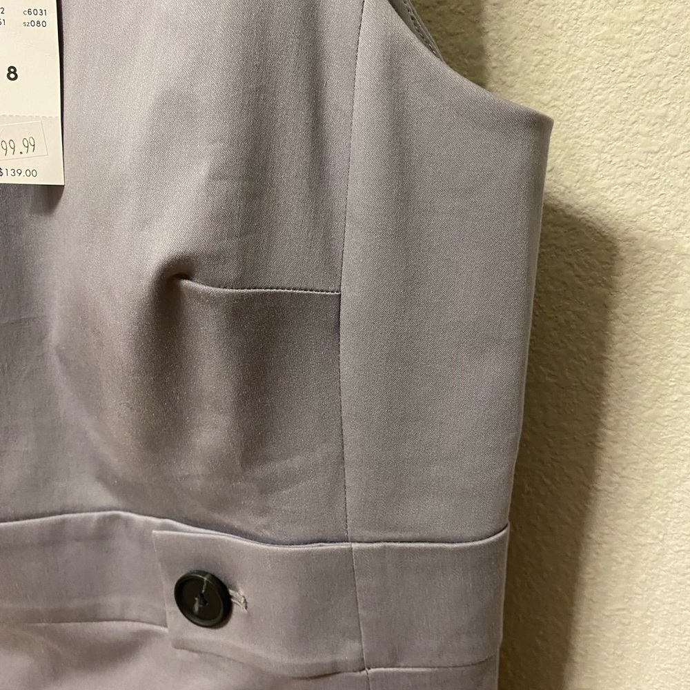 NWT Ann Taylor classic grey sheath dress, size 8 - Picture 4 of 6
